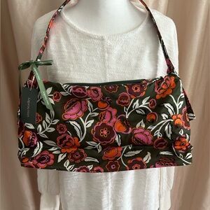 NWT Vera Bradley Marcelle Shoulder Bag Bubbly Flowers Green